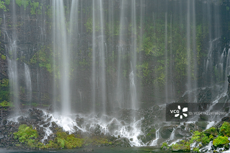 白糸瀑布特写镜头图片素材