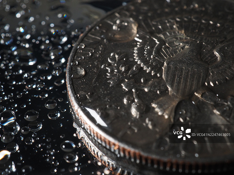 潮湿银币边缘图片素材