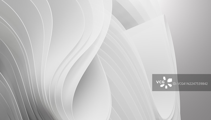 抽象的灰白色流动曲线背景图片素材