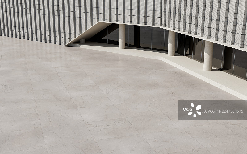 现代建筑极简主义：城市空间中的几何造型图片素材