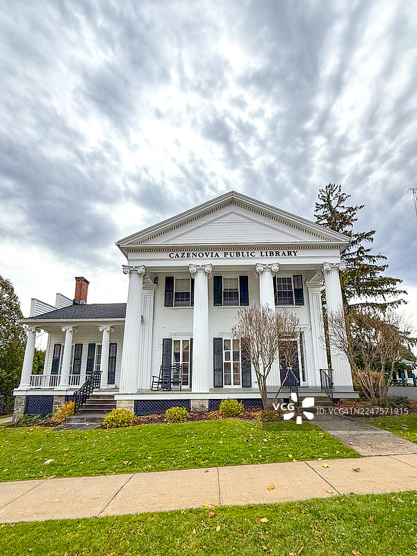 纽约州卡兹诺维亚的公共图书馆图片素材
