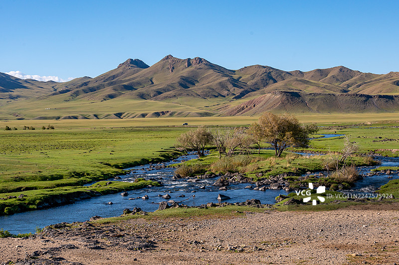 蒙古鄂尔浑河图片素材