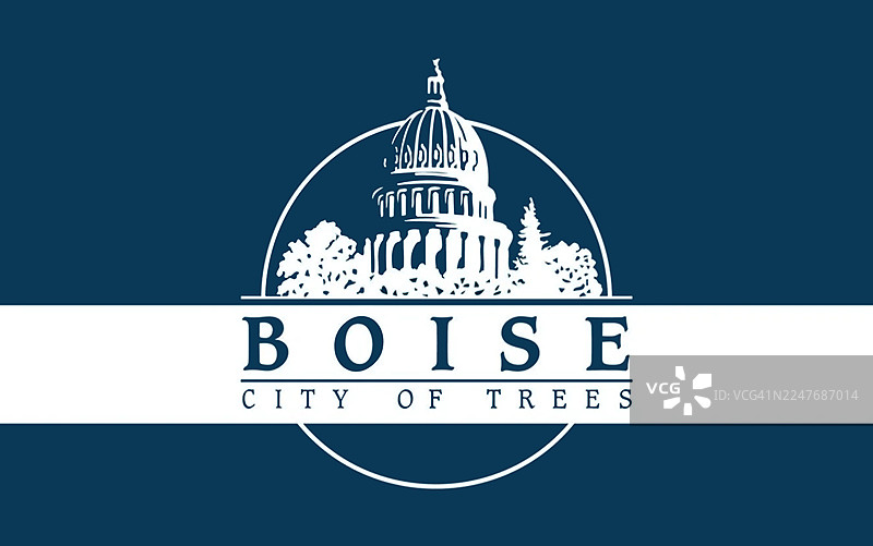 爱达荷州博伊西市市旗图片素材