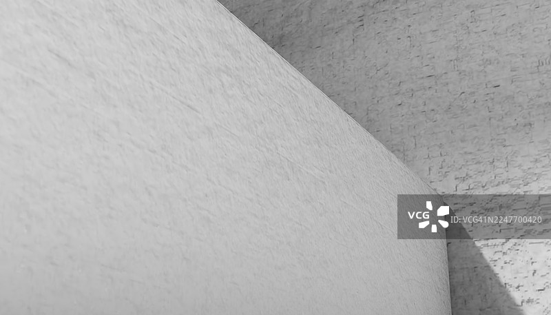 极简主义混凝土建筑，具有抽象的几何角度图片素材
