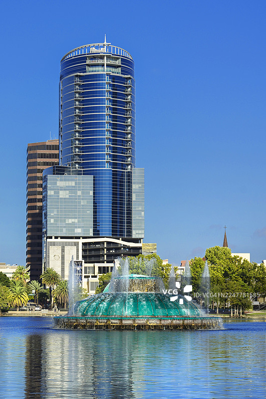 佛罗里达州奥兰多的伊奥拉湖景观。图片素材