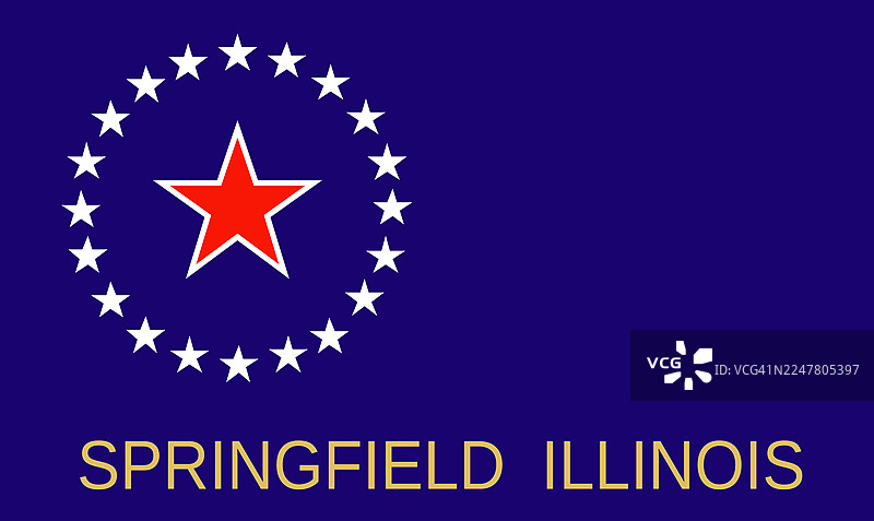伊利诺伊州斯普林菲尔德市旗图片素材