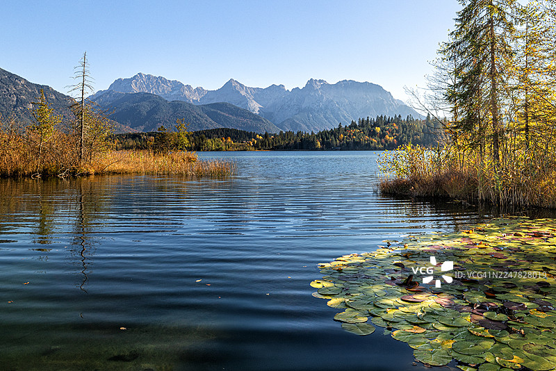 巴姆湖。克伦，巴伐利亚，德国。图片素材