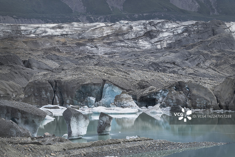 卡斯卡乌尔什冰川冰缘湖图片素材