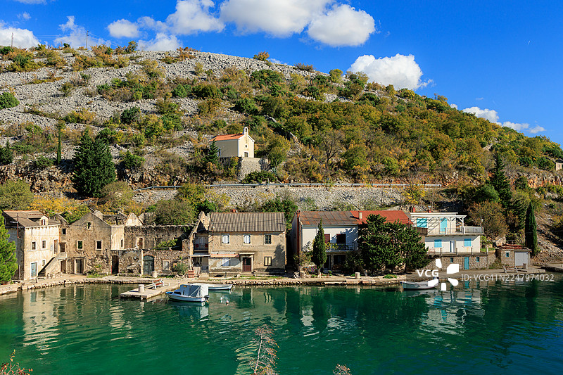 克罗地亚典型海滨小镇图片素材