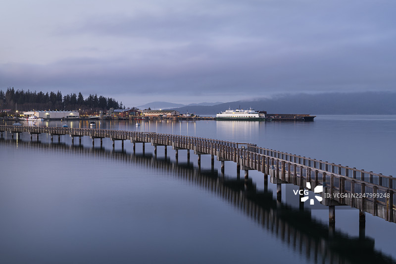 泰勒码头木板路公园贝灵厄姆图片素材