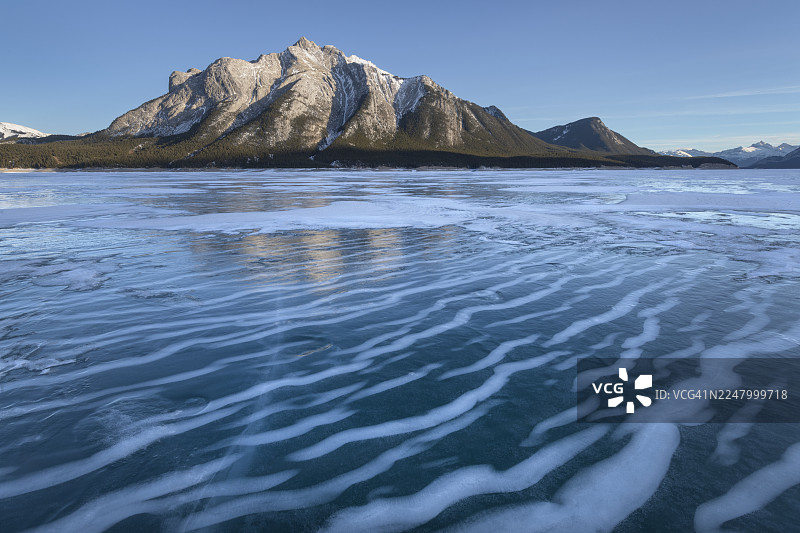 加拿大艾伯塔省亚伯拉罕湖图片素材