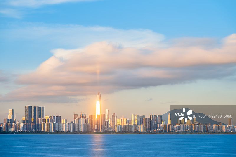 中国广东深圳福田区海滨风光图片素材