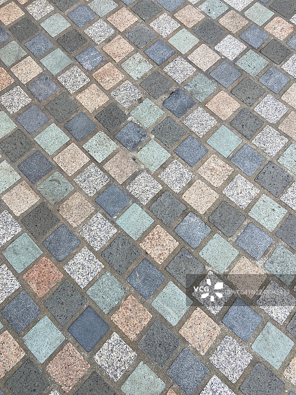 弯曲图案的彩色瓷砖图片素材