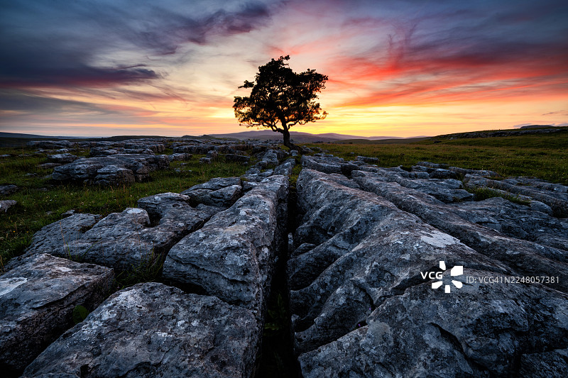 温斯基尔石的日落图片素材