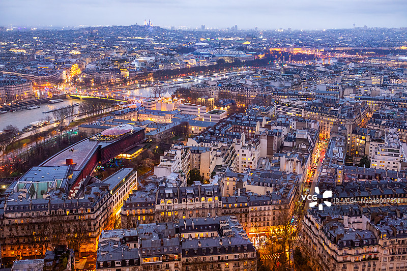巴黎鸟瞰图图片素材