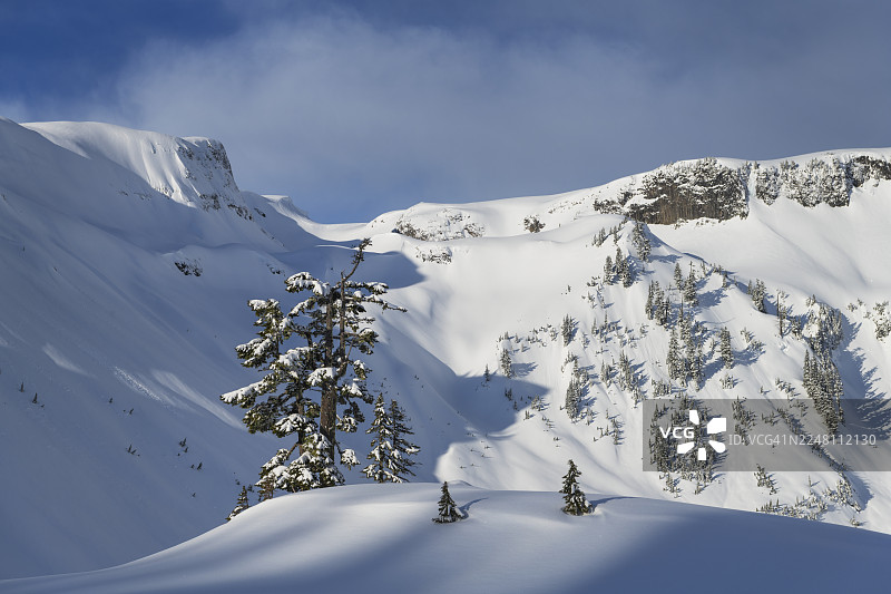 华盛顿州北喀斯喀特山脉的桌子山图片素材