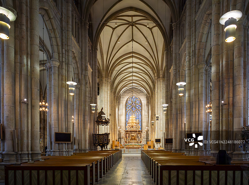 瑞典斯科拉13世纪的哥特式大教堂图片素材