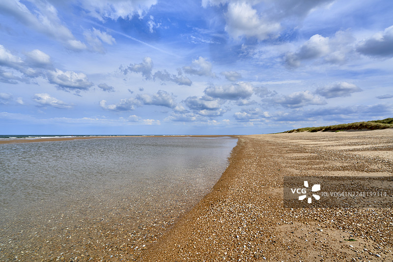 霍克姆海滩。诺福克郡北部。英国英格兰图片素材