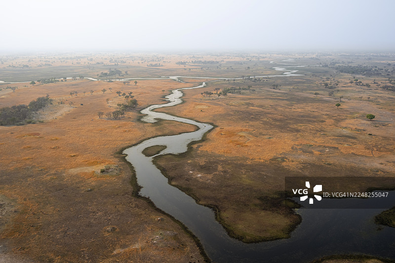 湿地景观，奥卡万戈三角洲，靠近马翁，博茨瓦纳图片素材