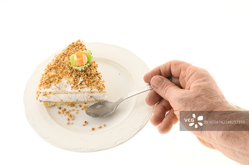 生日蛋糕的三角形块图片素材