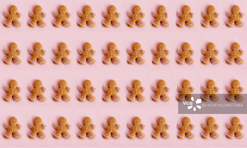 姜饼女人粉色图案图片素材