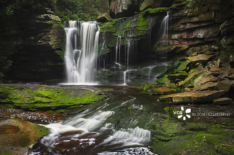 埃拉卡拉瀑布，黑水瀑布州立公园图片素材