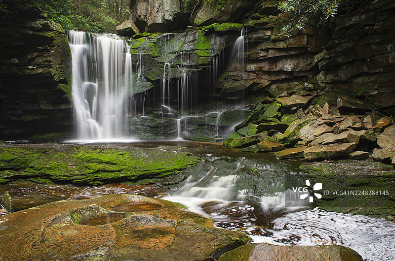 埃拉卡拉瀑布，黑水瀑布州立公园图片素材