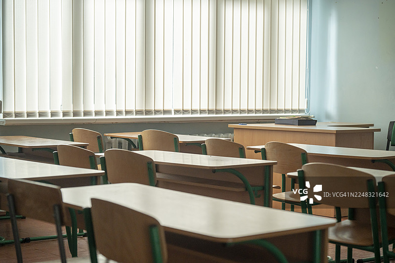 空教室等待学生开始新课程图片素材