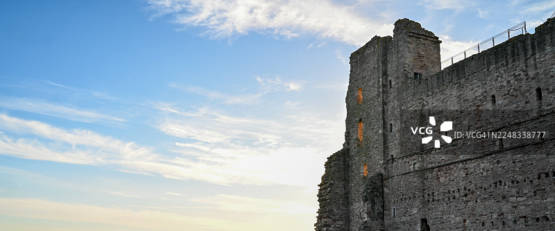 苏格兰东洛锡安坦塔隆城堡的阴影图片素材