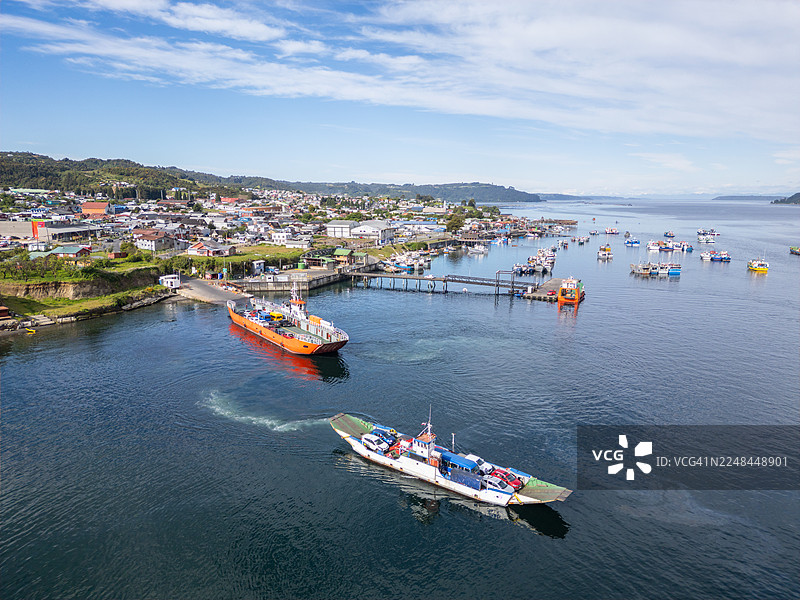 智利达尔卡韦的渡轮图片素材