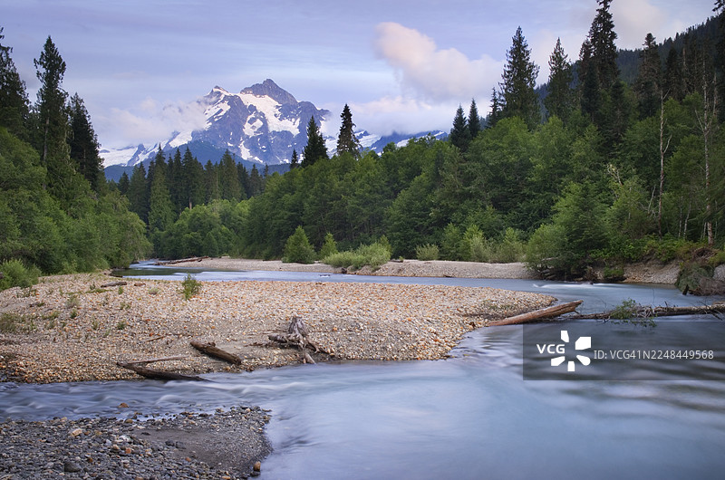 北喀斯喀特华盛顿州沙克森山图片素材