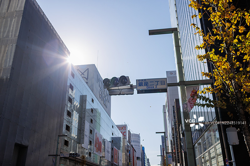 十二月的东京银座氛围图片素材