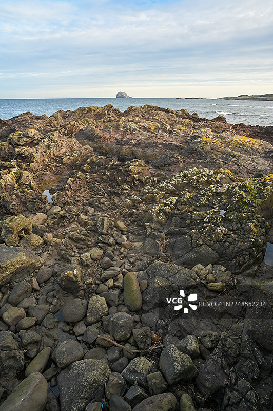 北伯威克的岩石海岸线图片素材