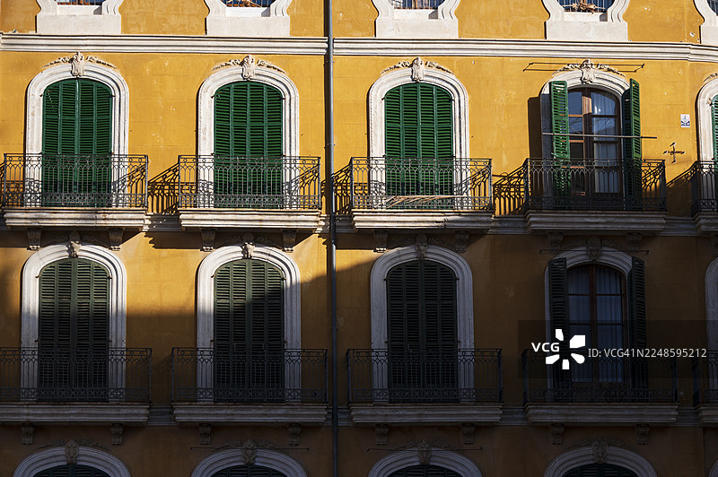 色彩鲜艳的帕尔马建筑图片素材