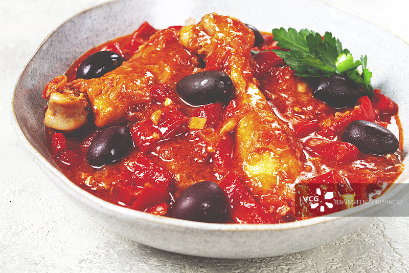 罗曼式鸡肉，罗马鸡，家常菜，无人图片素材