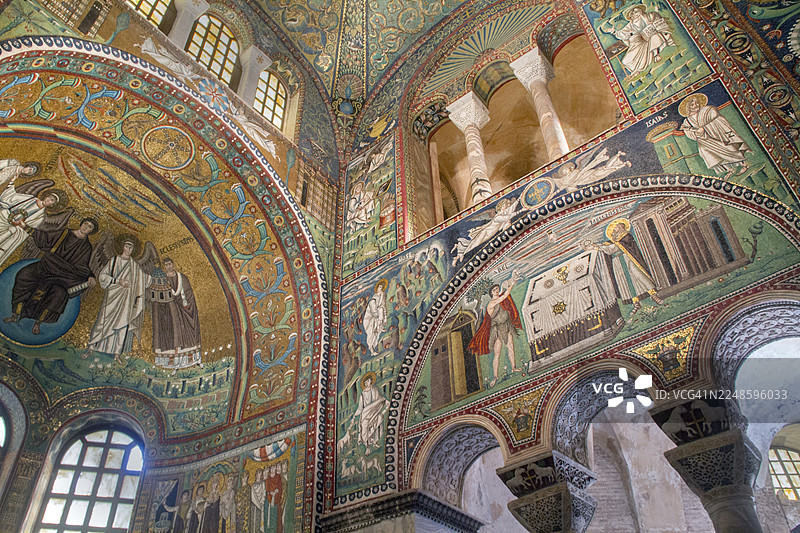 圣维塔莱大教堂的马赛克艺术图片素材