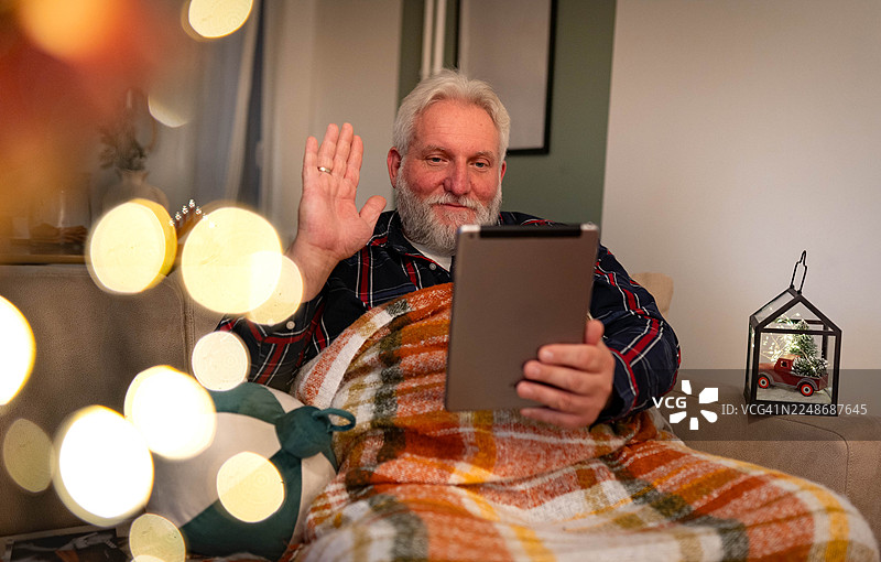 与家人进行视频通话图片素材