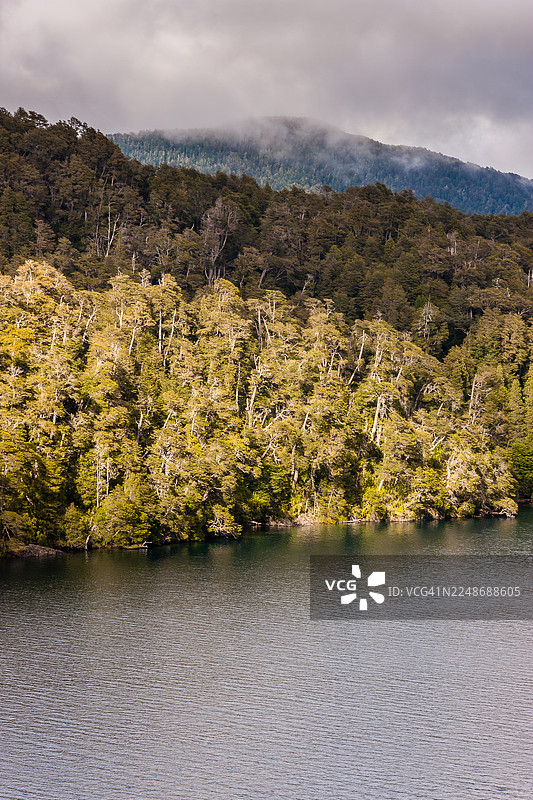 埃斯佩霍湖鸟瞰图图片素材