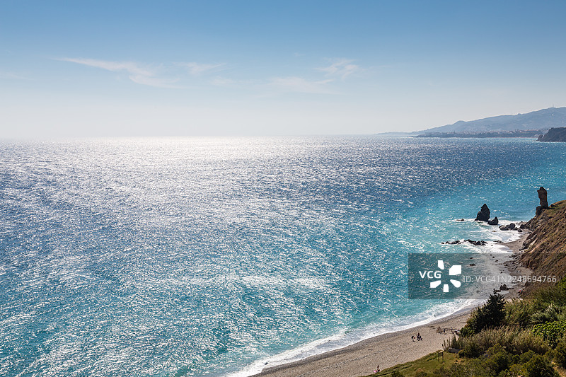 坎塔里洪海滩的鸟瞰图图片素材