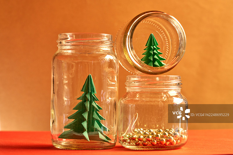 绿色圣诞概念：环保节日展示图片素材