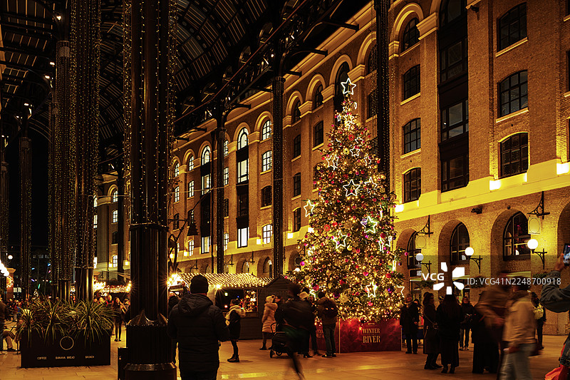 伦敦室内圣诞集市图片素材
