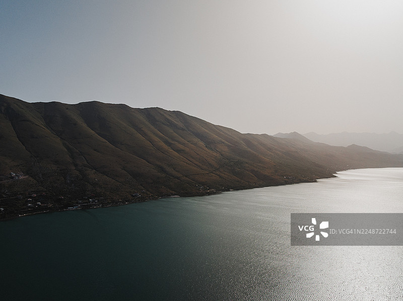 从空中视角拍摄的斯库台湖，阿尔巴尼亚，斯库台图片素材