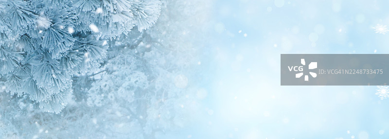 带有复制空间的冬季背景图片素材