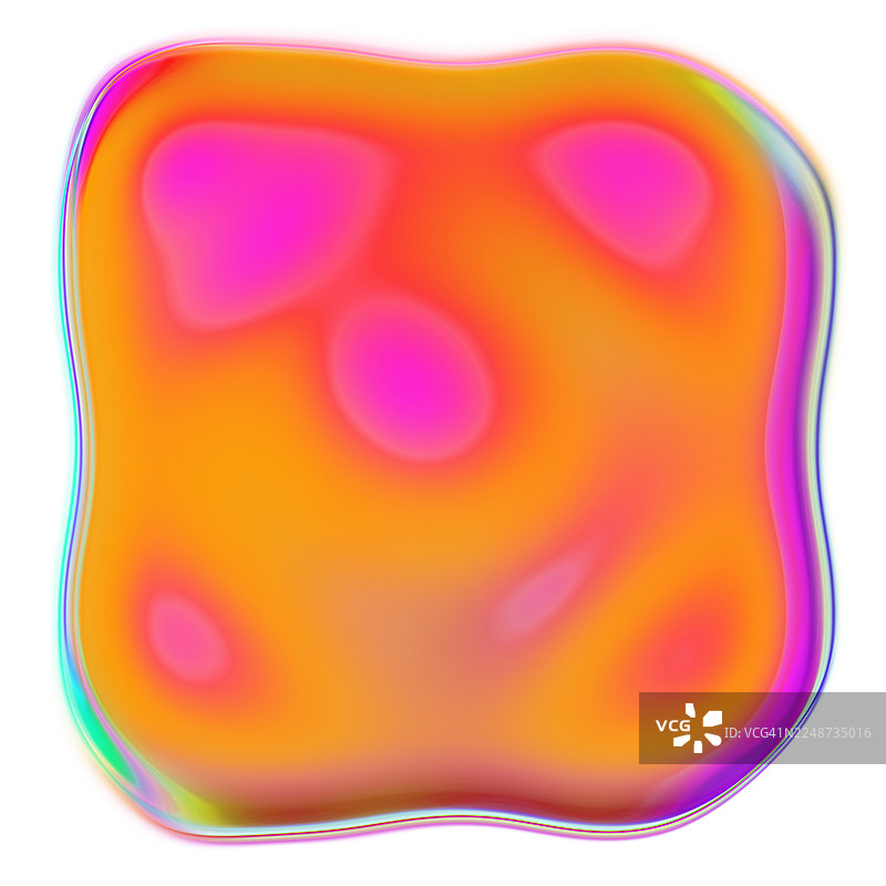 霓虹热力图背景：橙粉色不规则图形。充满活力的抽象背景，采用热力图风格设计，以橙色和粉色调的柔和不规则图形为特色。图片素材