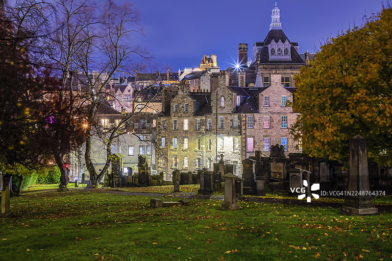 苏格兰爱丁堡格雷弗莱尔斯教堂墓地图片素材