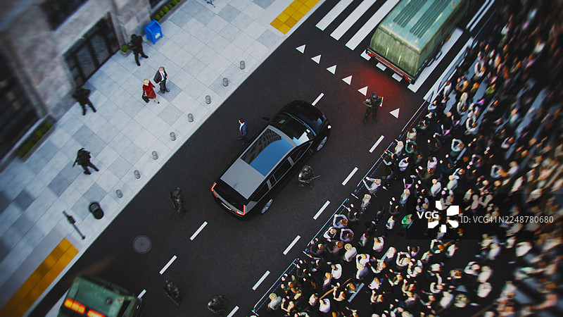 一群人聚集围观明星图片素材