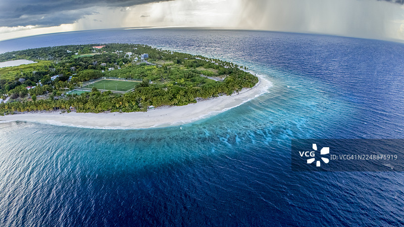 福瓦穆拉岛的鸟瞰图图片素材