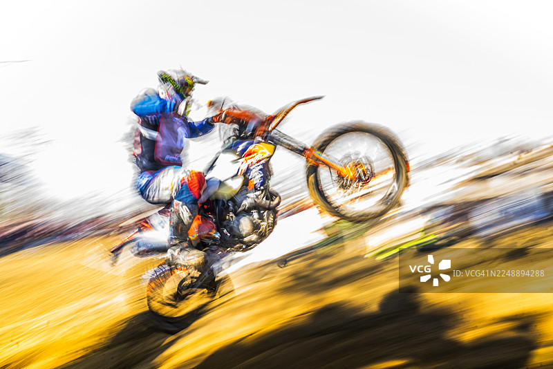 意大利，越野摩托车训练图片素材