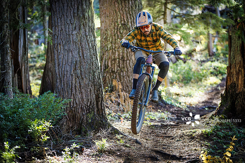 加拿大不列颠哥伦比亚省纳尔逊市山地自行车图片素材