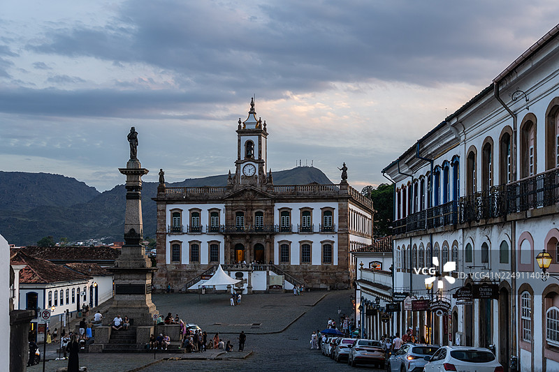 巴西欧鲁普雷图镇广场图片素材